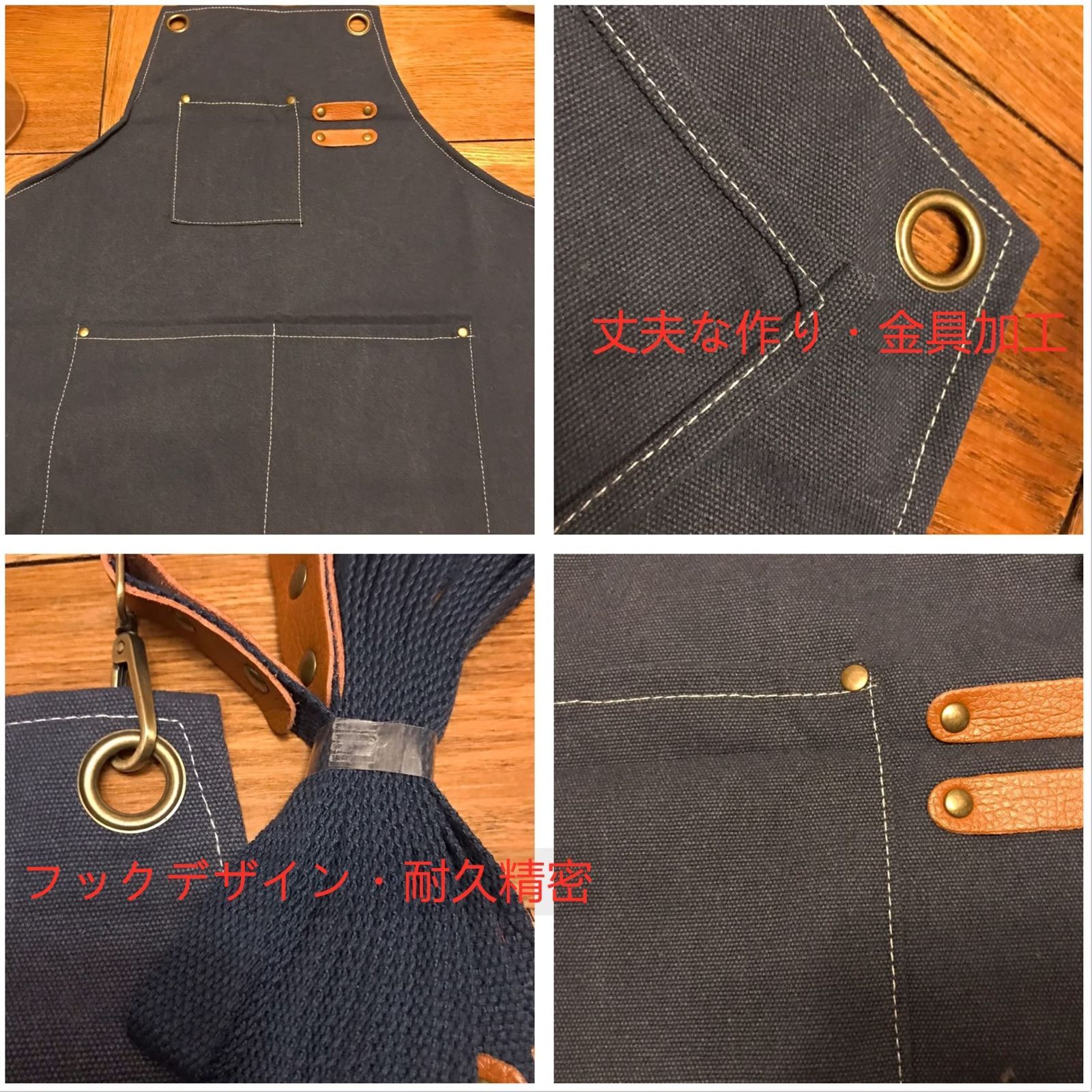 [Ｙヤクニタツ] エプロン 10色展開 作業エプロン 厚手綿作業服 前掛け アウトドア カフェ 美容師 ガーデニング サロン エプロン DIY 職人 ワークエプロン フリーサイズ ポケット付き 男女兼用