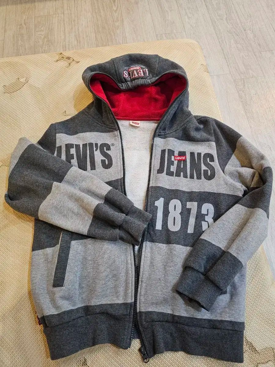 【雷市場（ポンジャン）商品韓国直送】 LEVI'S(リーバイス) ピーチブラッシュヘア フード付き ジップアップパーカー