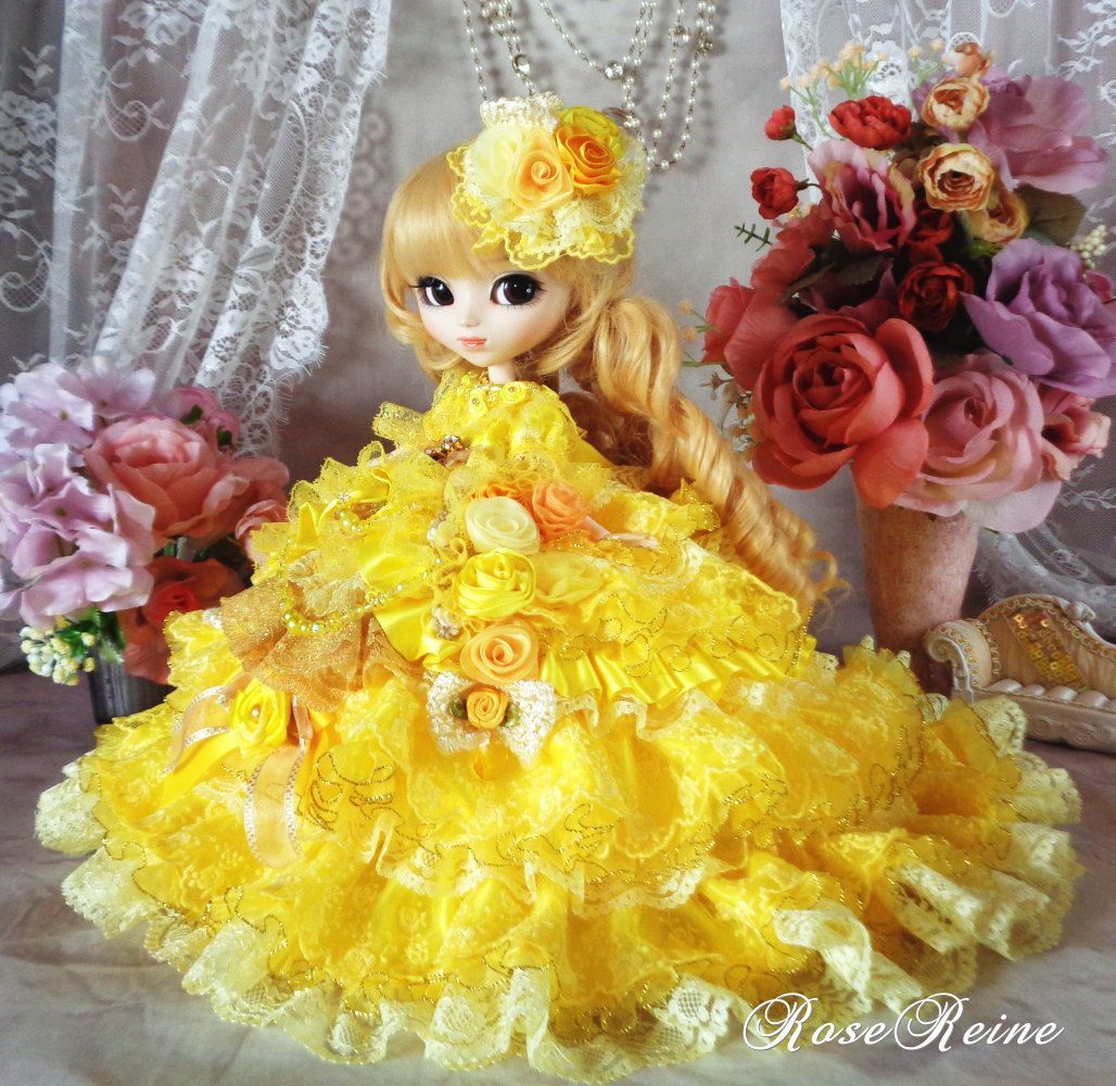 ベルサイユの薔薇 ロマンスフェアリーイエロー 豪華15段ボリュームフリルドレス ベルサイユの薔薇 ロマンスフェアリーイエロー 豪華15段ボリューム
