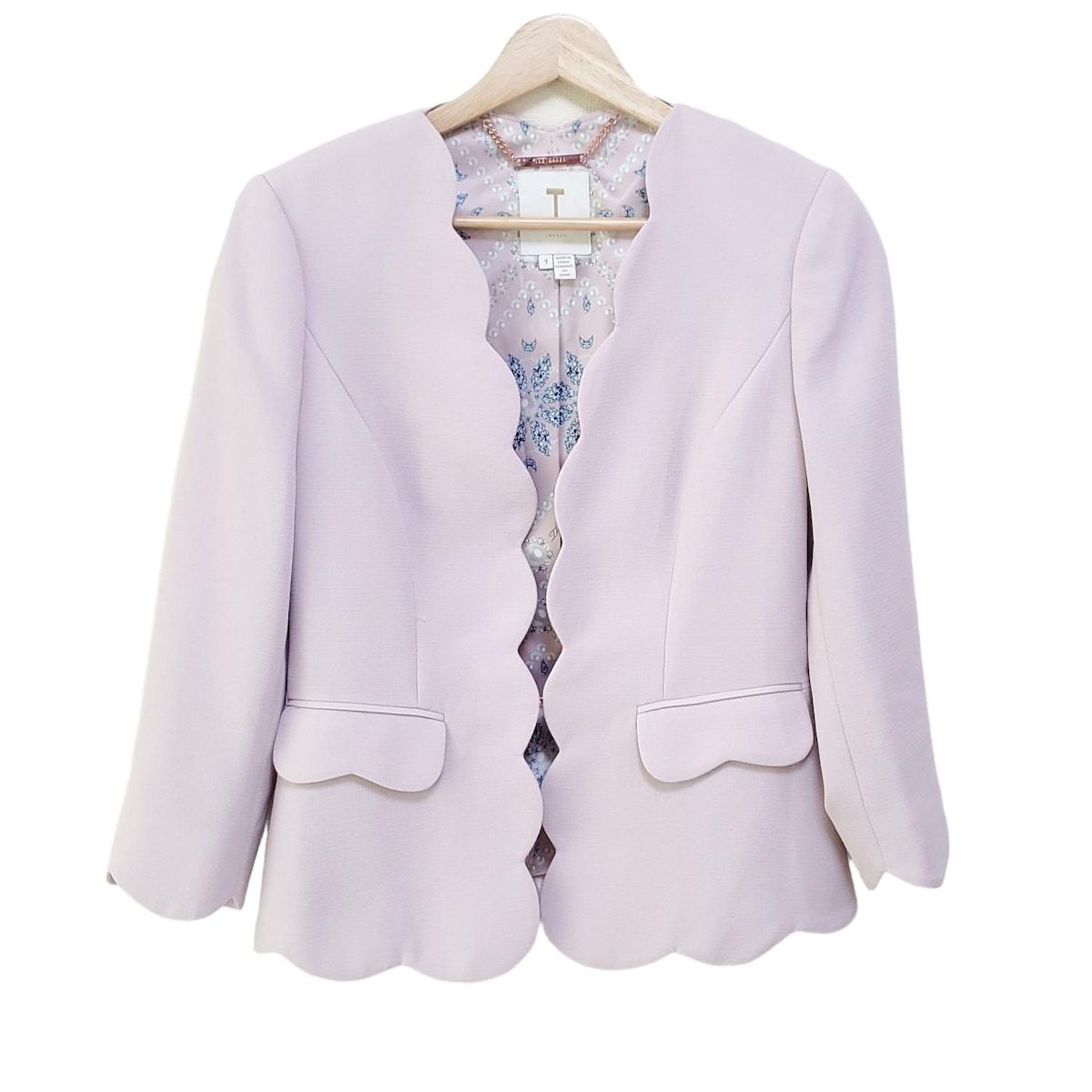 TED BAKER テッドベイカー ジャケット サイズ1 S レディース - ライトピンク 長袖|肩パッド|春|秋
