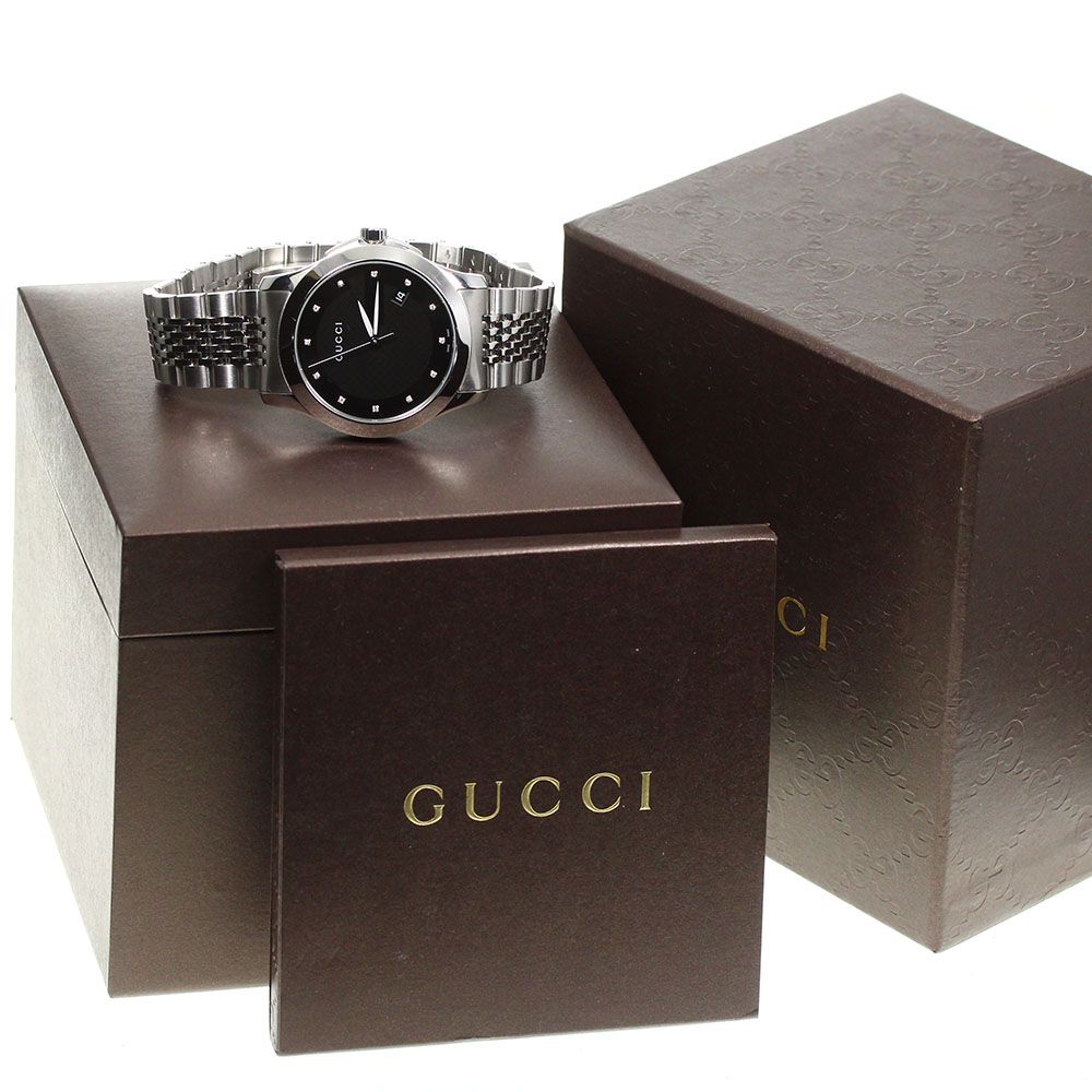 グッチ GUCCI 126.4/YA126405 Gタイムレス デイト 12Pダイヤ クォーツ 