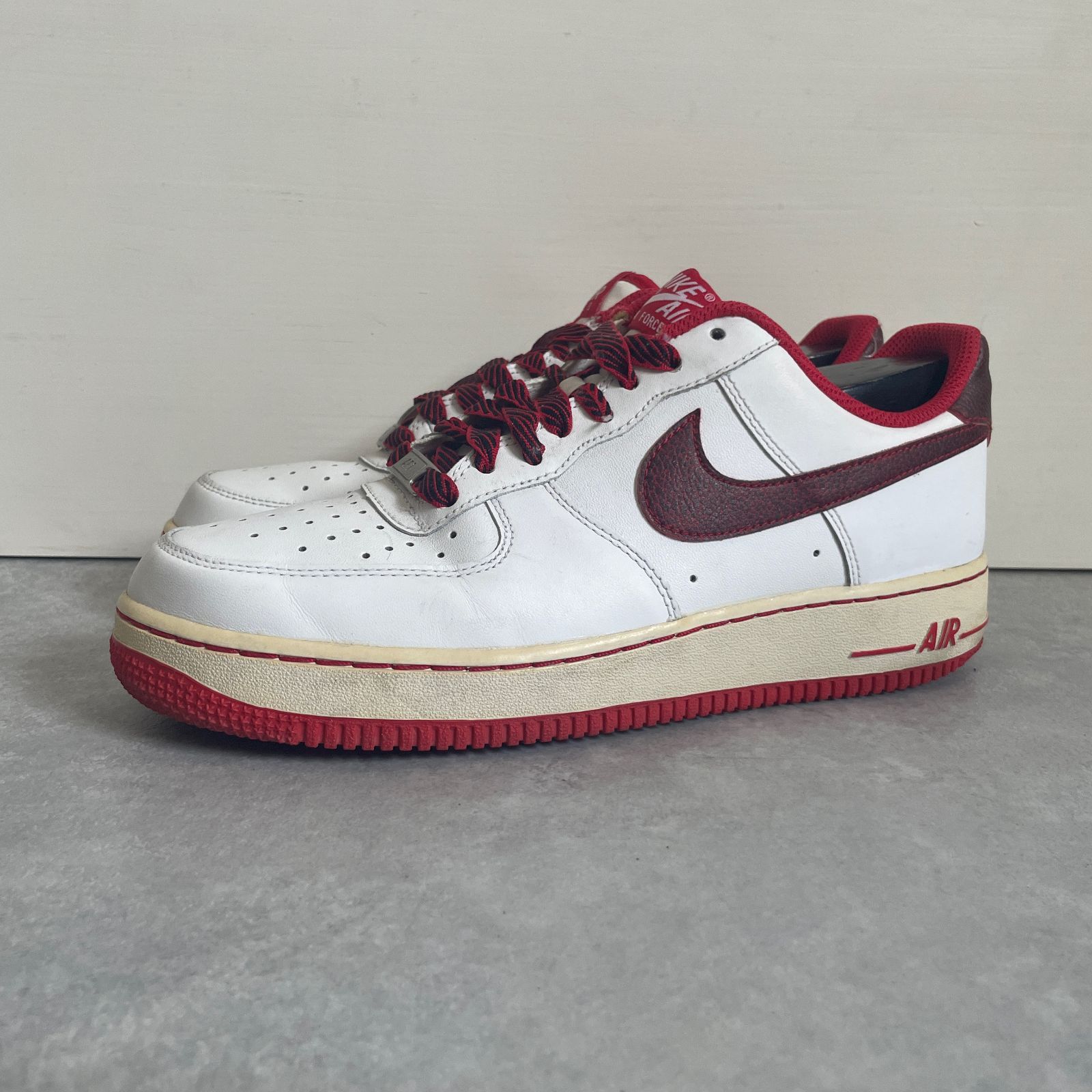 NIKE AIR FORCE 1 White Red University 488298-139 Low ナイキ