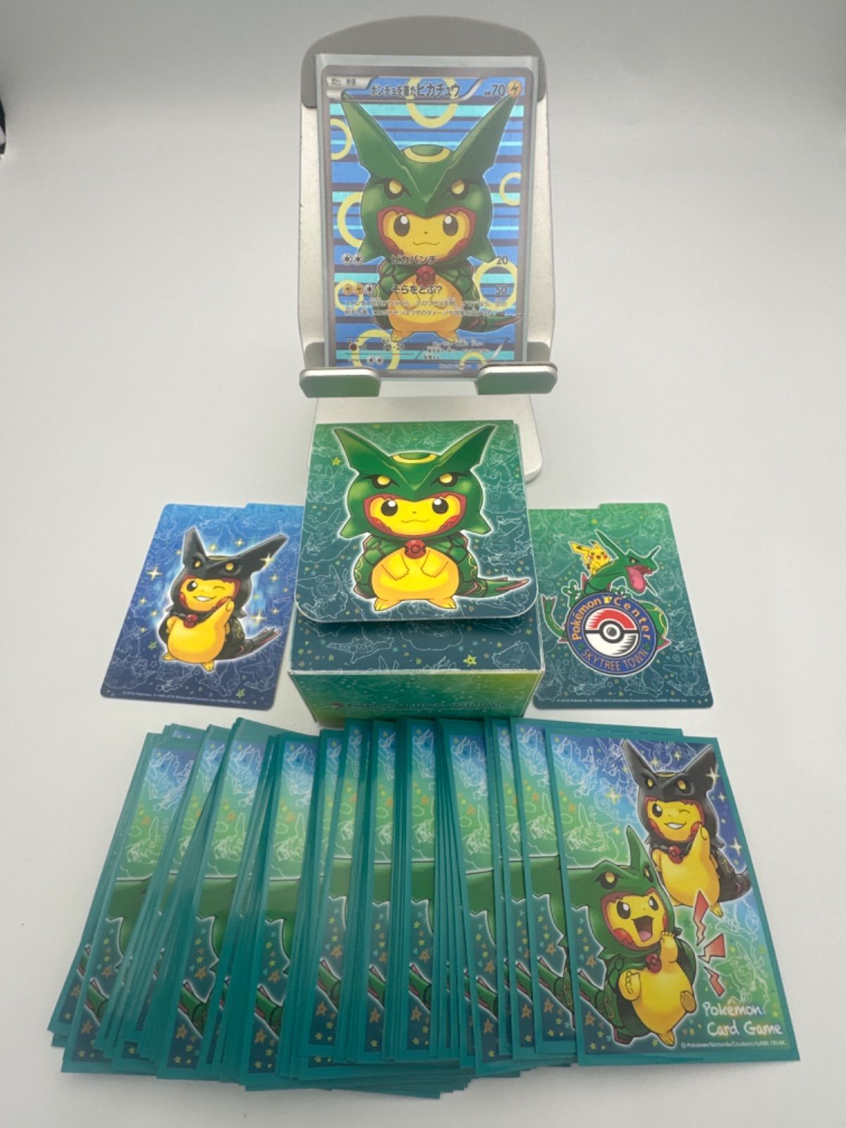 【SGM】ti@学生コレクター専用 ポンチョを着たピカチュウ レックウザ PROMO スリーブ デッキケース付き