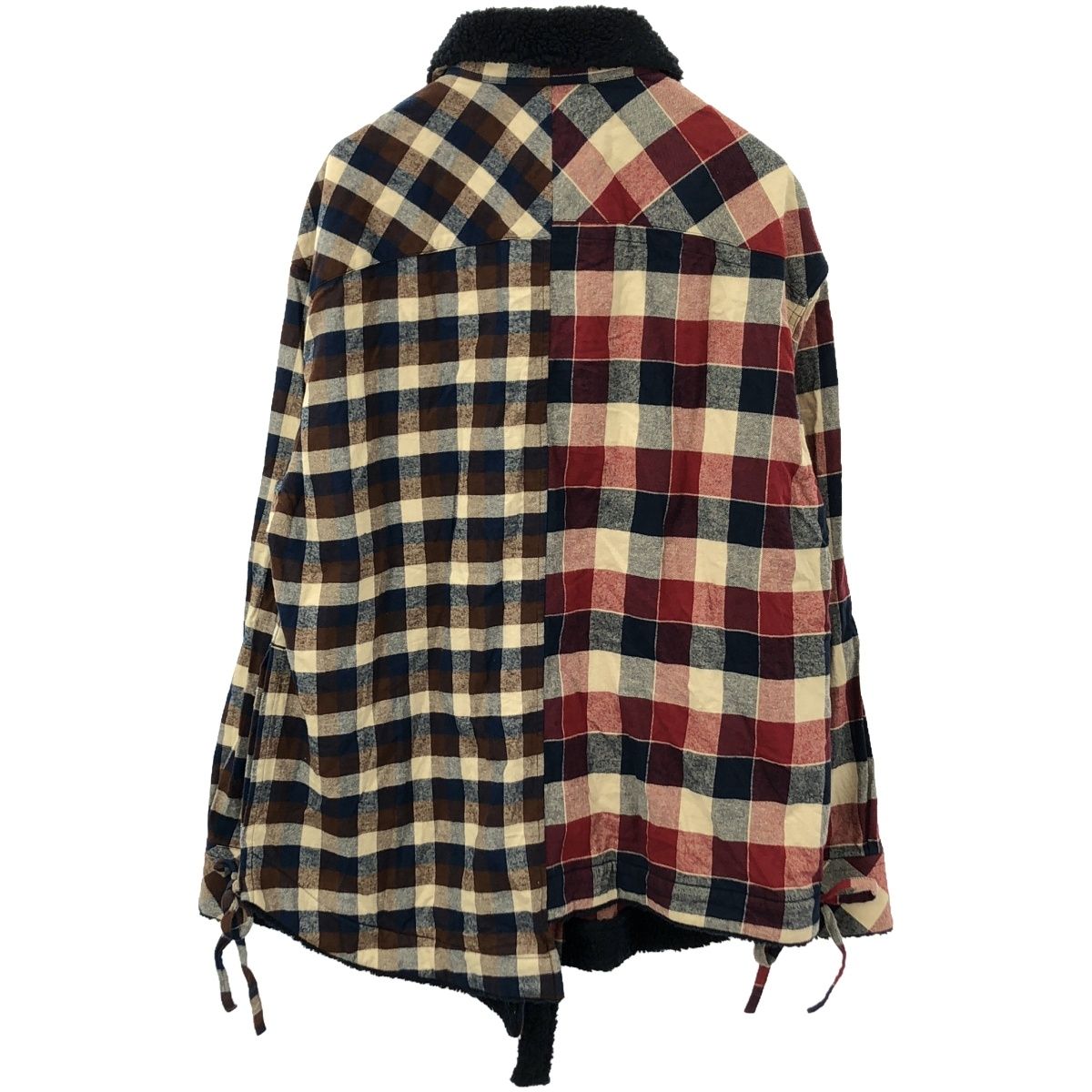 FACETASM ガウンシャツ FACETASM ファセッタズム 18AW ツートンチェックワイドボア長袖