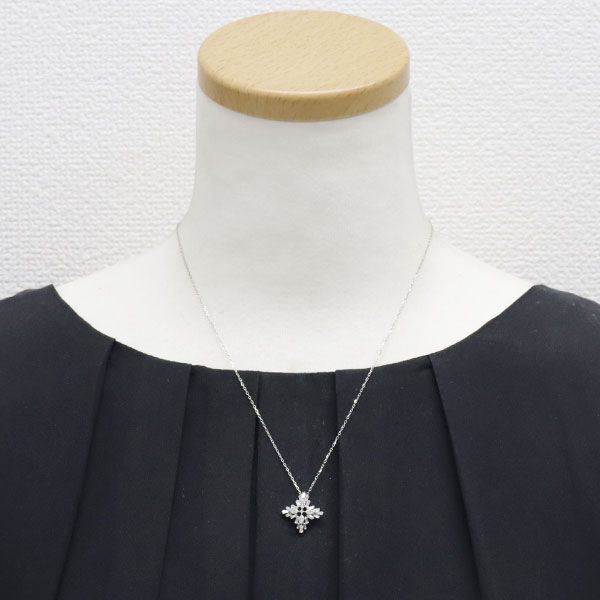 ブルーリバー Pt900/ 色っぽく Pt850 ダイヤモンド ペンダントネックレス 0.70ct