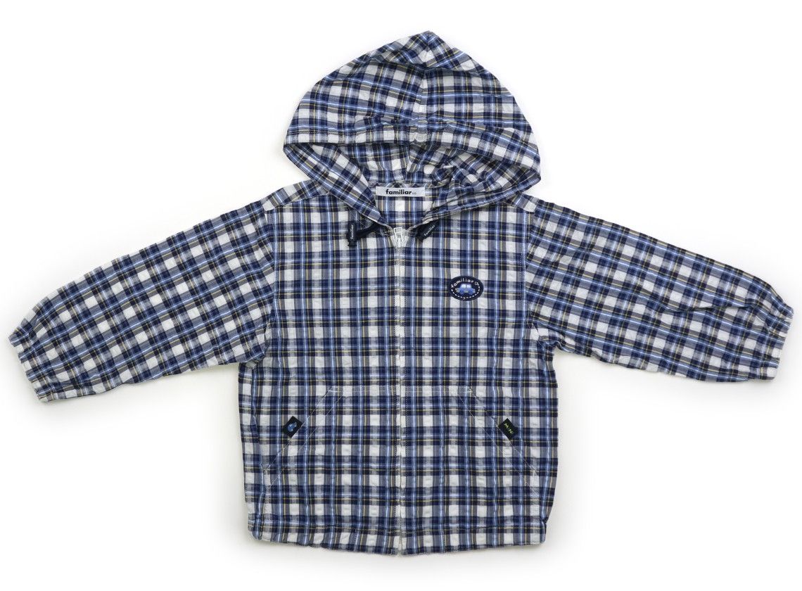 ファミリア☆ジャケット familiar ウールコート 130 ネイビー ぬくぬく