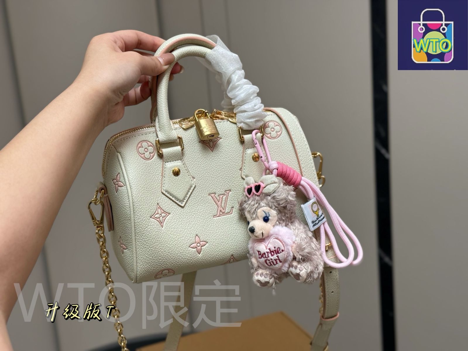 【LOUIS VUITTON】スピーディ パドロックあり スピーディ・バンドリエール 25 バイカラー モノグラム・アン