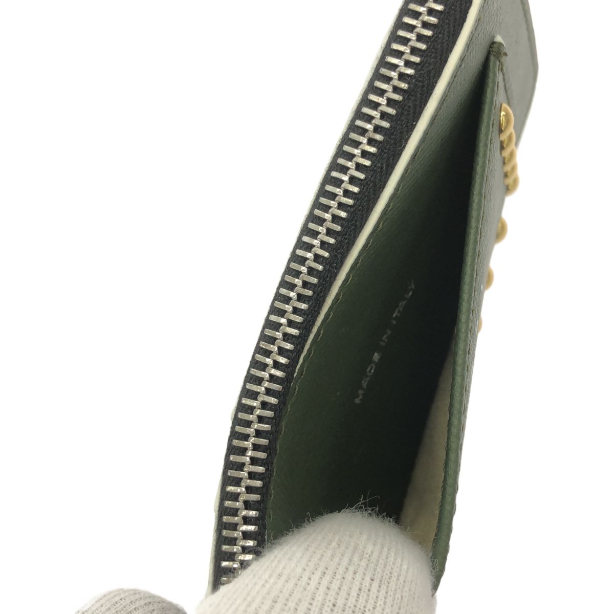 MARNI マルニ フラグメントケース PFMO0025LP カーキ レザー  