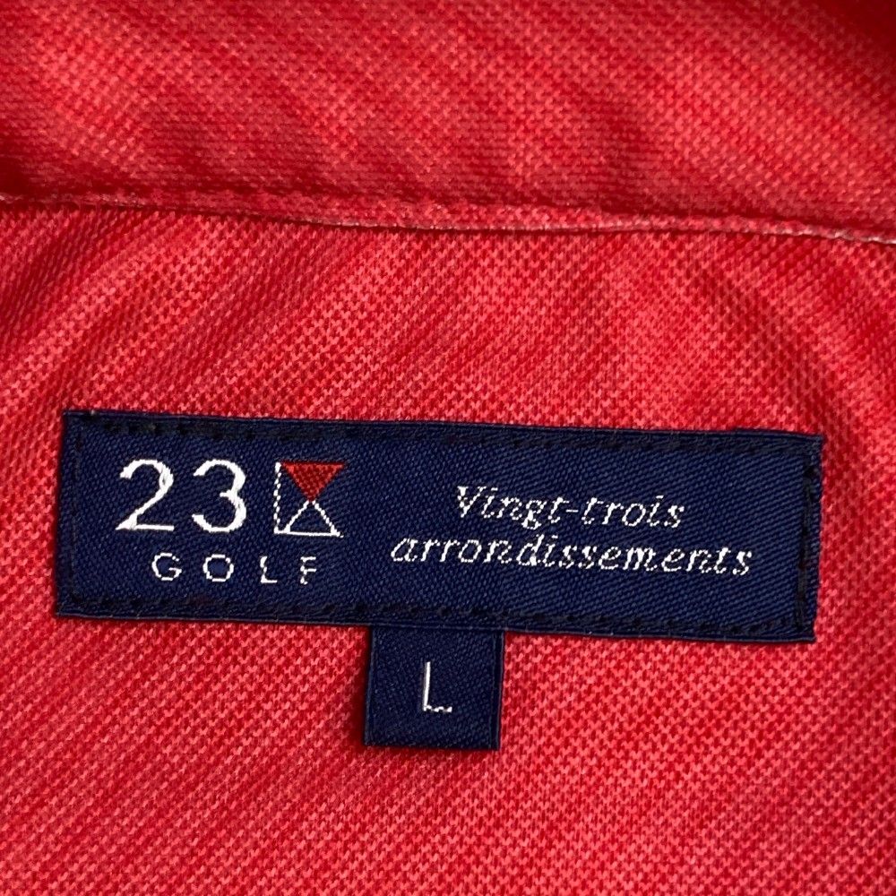 サイズ：LL 23区GOLF ニジュウサンクゴルフ ジップ 半袖