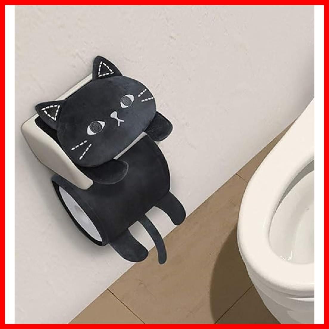 ねこのトイレットペーパーカバー 黒猫のミミッツ