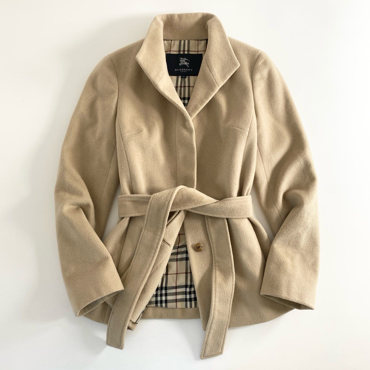 33d23 BURBERRY LONDON バーバリーロンドン ショートコート ベルテッド 