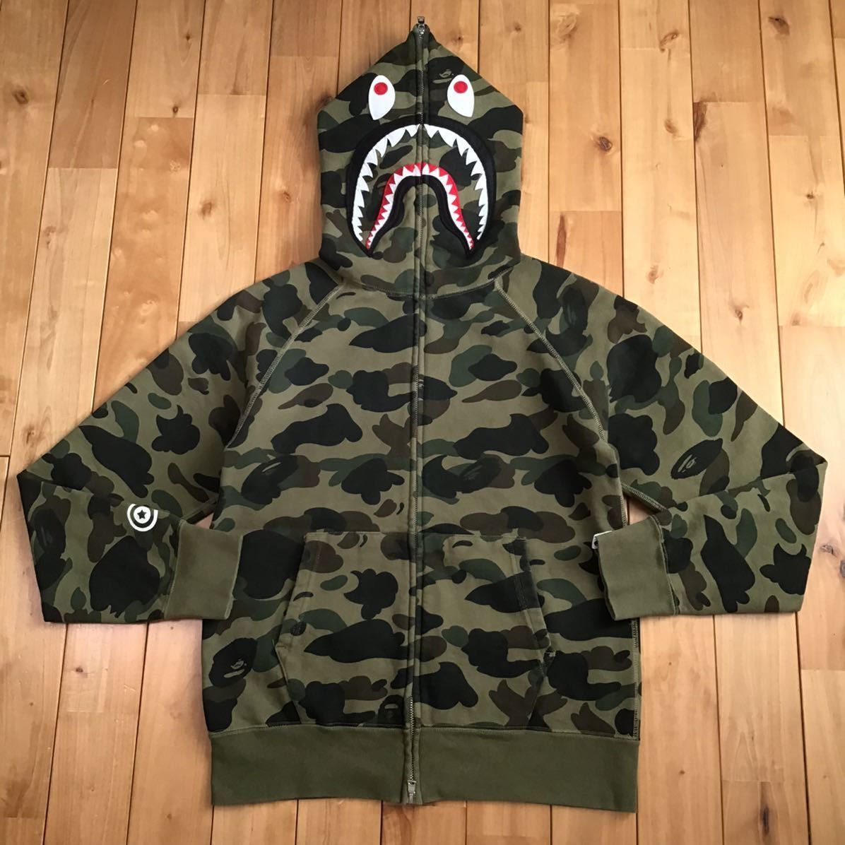 BAPE camo シャークパーカー shark ベイプ ape エイプ 迷彩 - メルカリ