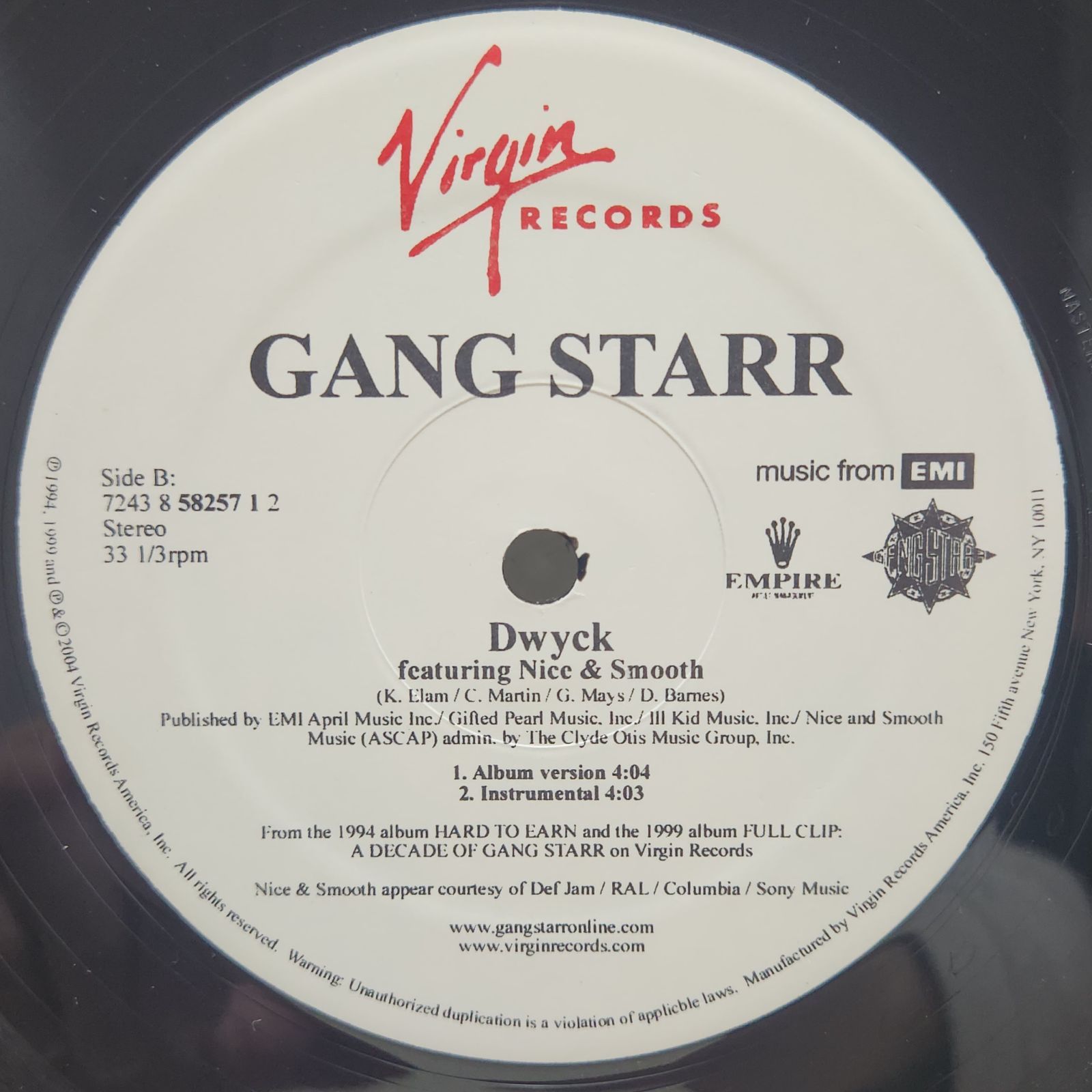 Gang Starr featuring Nice & Smooth / Dwyck レコード - メルカリ