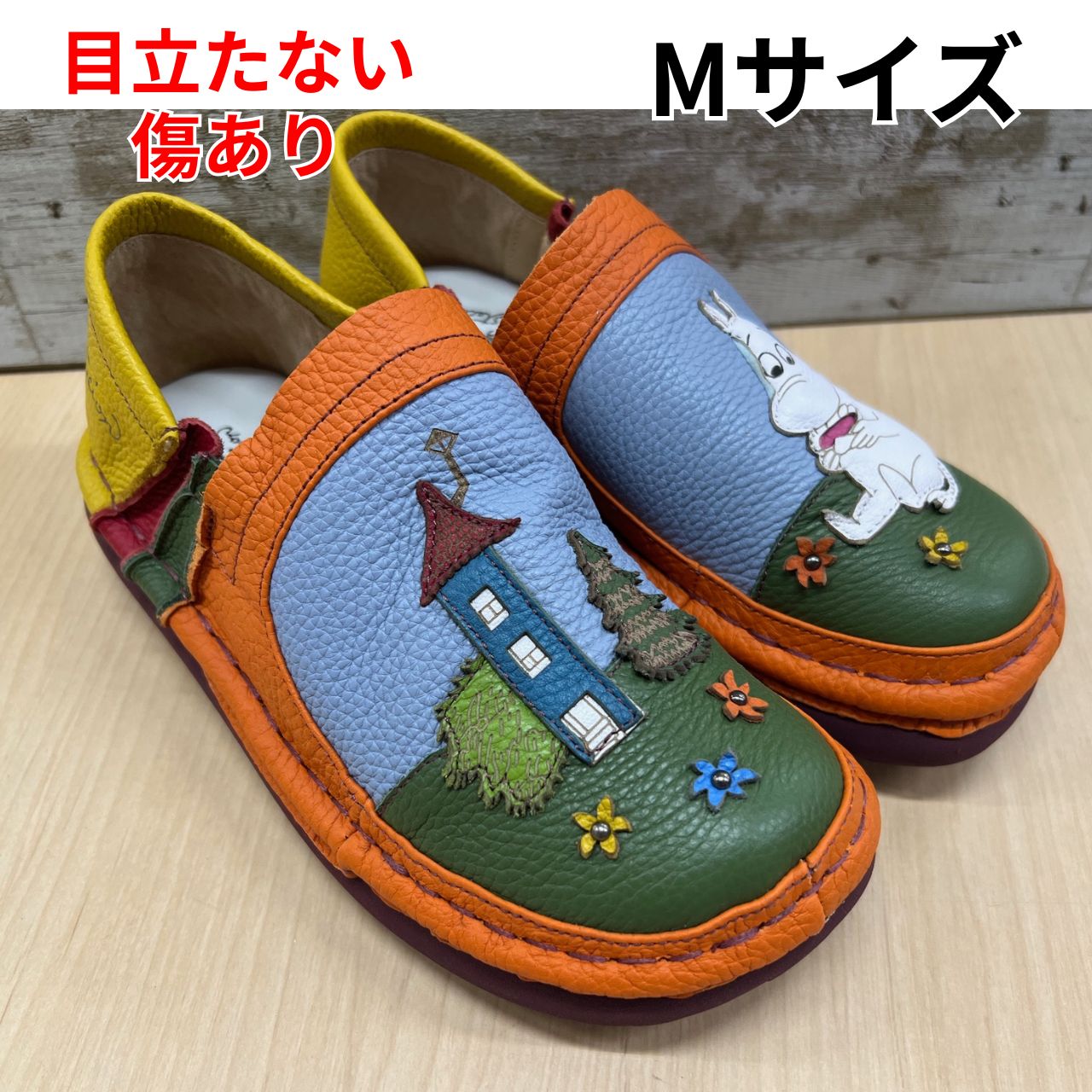 MOOMIN×Estacion ムーミン×エスタシオン ムーミン レザースリッポン TGE627 Mサイズ KIN-KAAI_COM