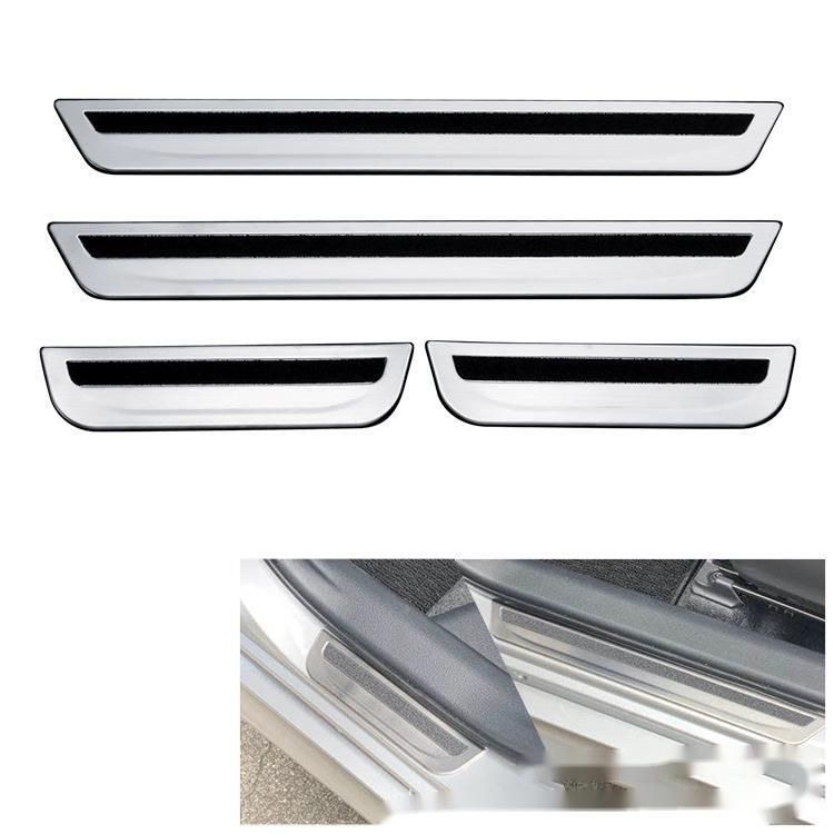 トヨタヤリス KSP210 MXPA1 MXPH1 2020年以降対応 ドアステップスカッフプレート 外装 保護ガーニッシュ 4PCS 鏡面仕上げ