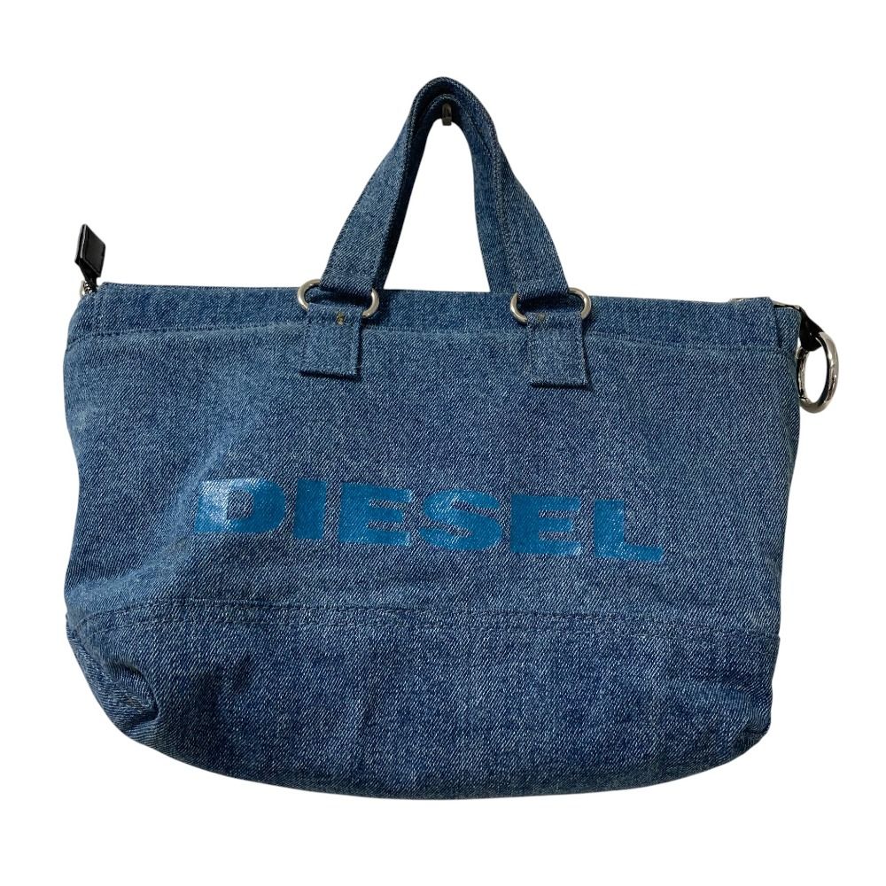 DIESEL ディーゼル リバーシブル 2WAY ハンドバッグ デニム/ボア