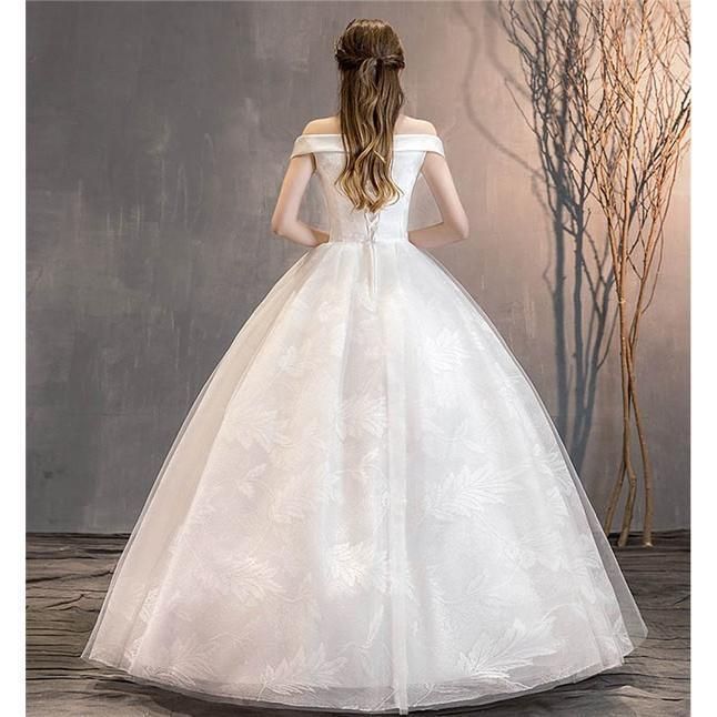 ウェディングドレス ガーデンウェディング 前撮り ボリュームスリーブ