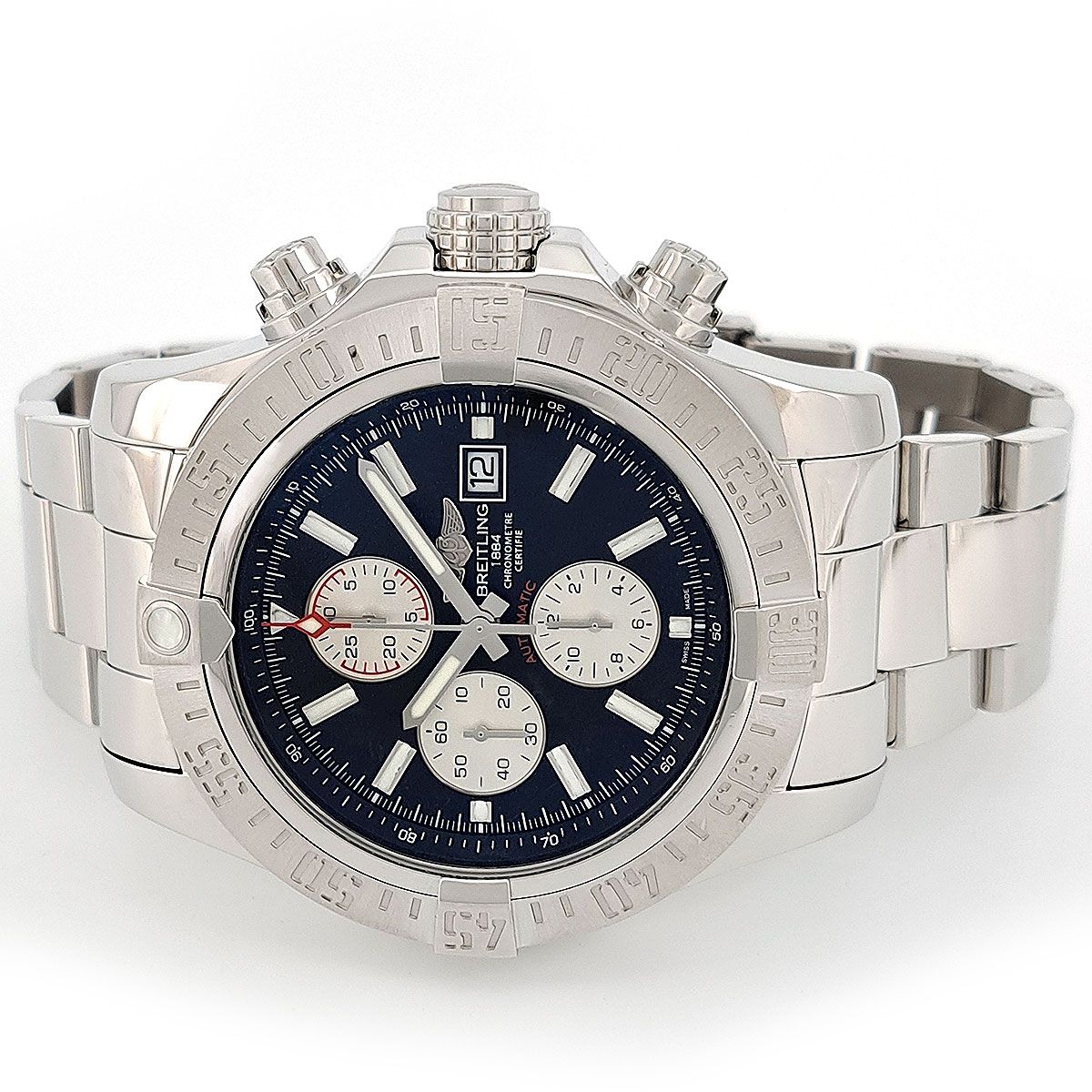 ブライトリング スーパーアベンジャー II クロノグラフ A13371 自動巻き ステンレススティール メンズ BREITLING【中古】 【時計】  - メルカリ