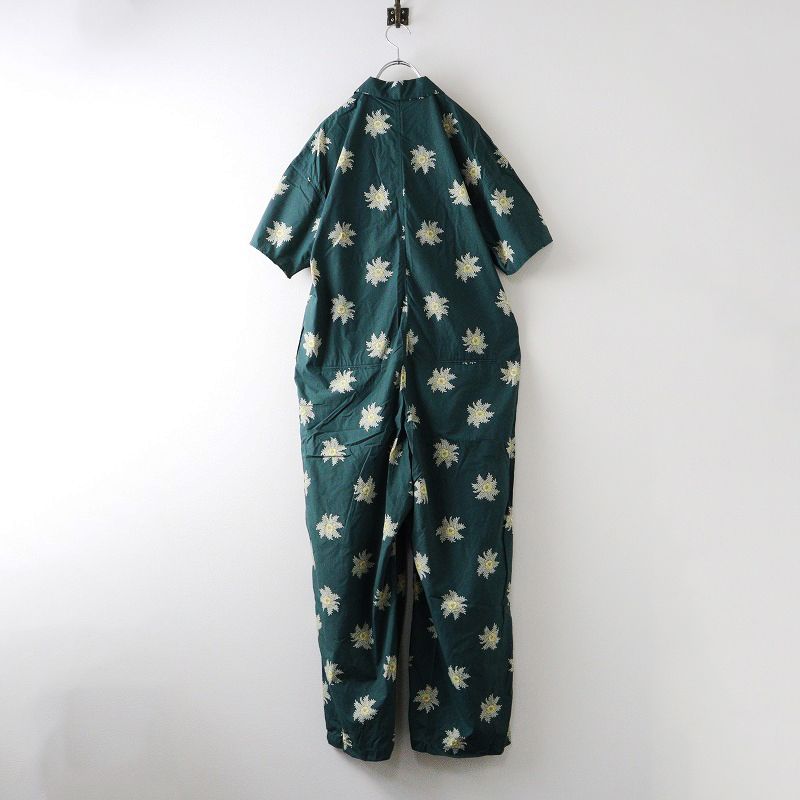 2025 SS スピック＆スパン Spick - Span LIBERTYジャンプスーツ 36 グリーン リバティ フラワー オールインワン