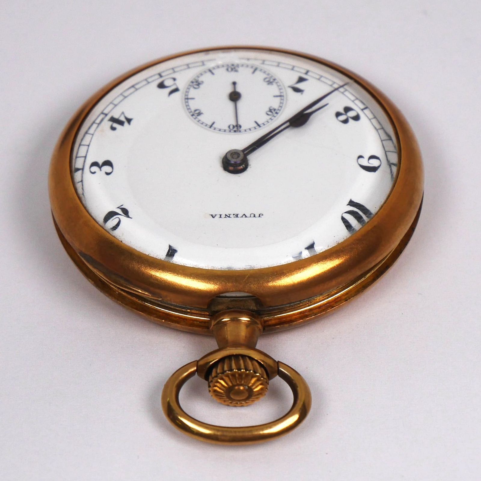 no18 不動品 【稀少 K18無垢】JUVENIA ジュベニア 15石 懐中時計