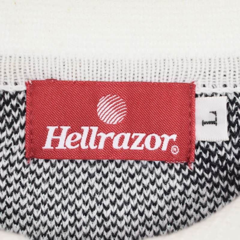ヘルレイザー Hellrazor ニット ポロシャツ 半袖 ハーフジップ L