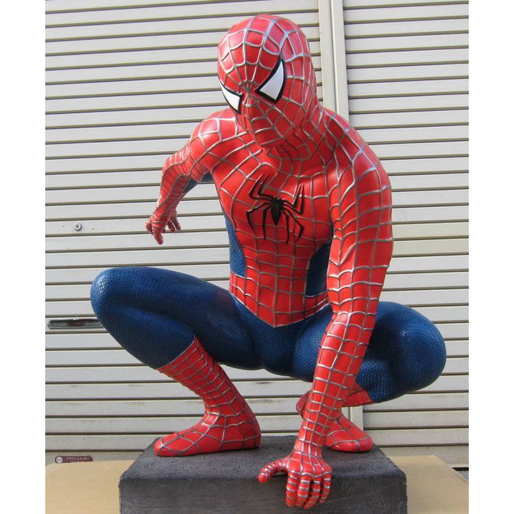 等身大フィギュア スパイダーマン しゃがみ・柱・台座付き 高さ212cm FRP製 SPIDERMAN アメキャラ アメリカ雑貨 - メルカリ