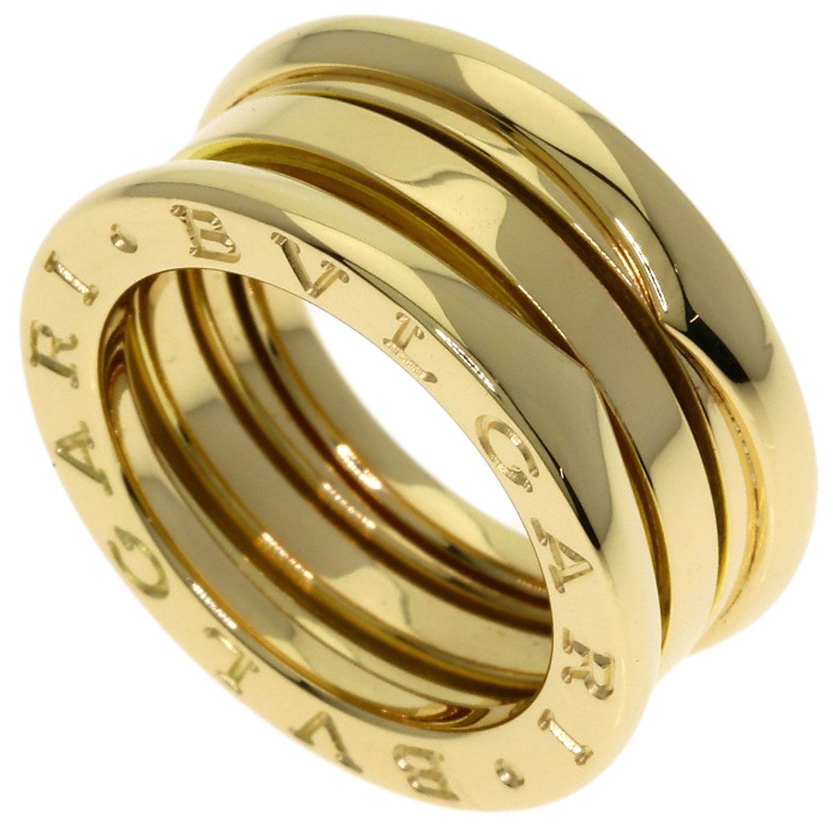 BVLGARI ブルガリ B-zero1 ビーゼロワン 2バンド 46 リング 指輪 K18YG レディース