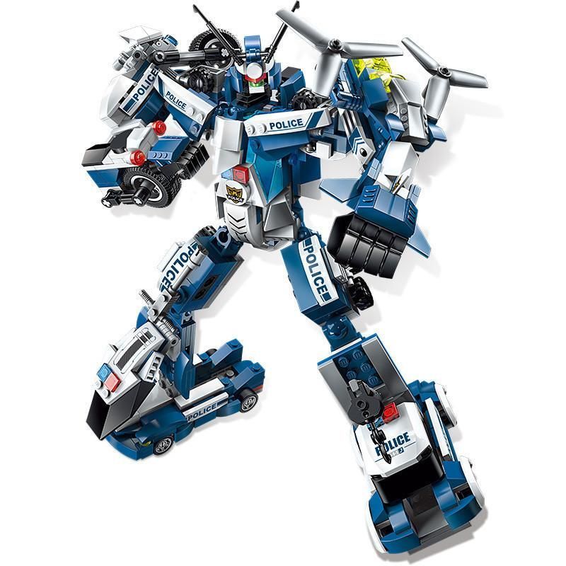 即日発送】☆レゴ互換☆合体ロボット☆緊急車両☆ブロック☆6台