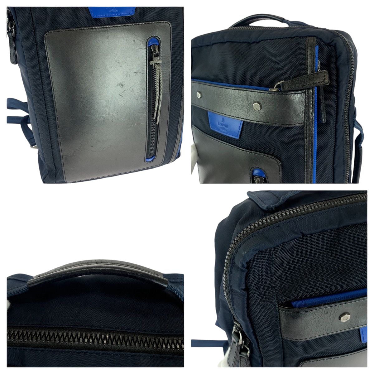 LANVIN en Bleu ランバンオンブルー ブラック 黒 ブルー シルバー金具 