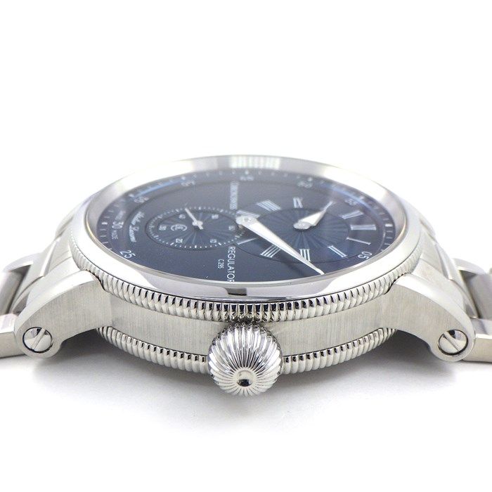 クロノスイス CHRONOSWISS 腕時計 レギュレーター クラシック 41mm CH-8773-BL/SO スモールセコンド 裏スケ 夜光針 ネイビー文字盤 SS 自動巻き 【箱・保付き】 【中古】 クロノスイス CHRONOSWISS 腕時計 レギュレーター クラシック 41mm CH