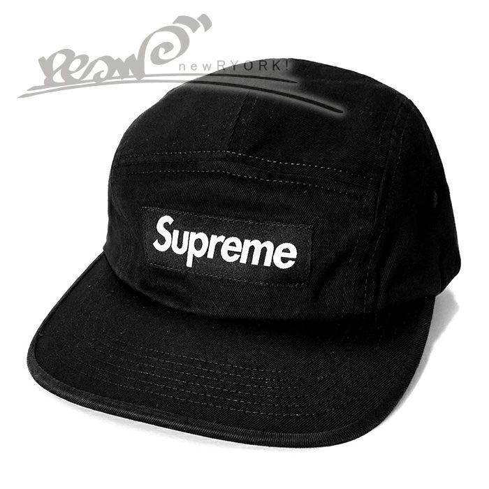 メンズ キャップ ブラック Supreme シュプリーム Washed Chino Twill Camp Cap FW24H7 シュプリームウォッシュドチノツイルキャンプキャップ se744r