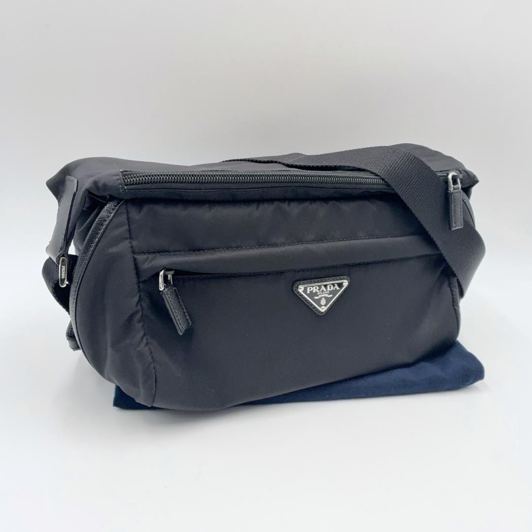 極美品】PRADA Re-Nylon x サフィアーノ ショルダーバッグ - メルカリ