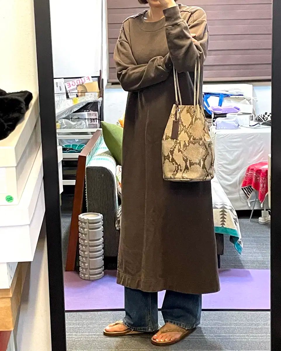 분샵 rjubilee スウェットドレス スウェットシャツドレス レースアップ