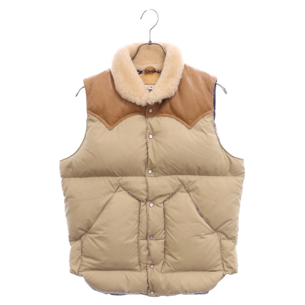 ROCKY MOUNTAIN ロッキーマウンテン Christy Vest クリスティー レザー ヨーク ダウン ベスト ベージュ DF-B7-43359 ROCKY MOUNTAIN (ロッキーマウンテン) Christy Vest クリスティー