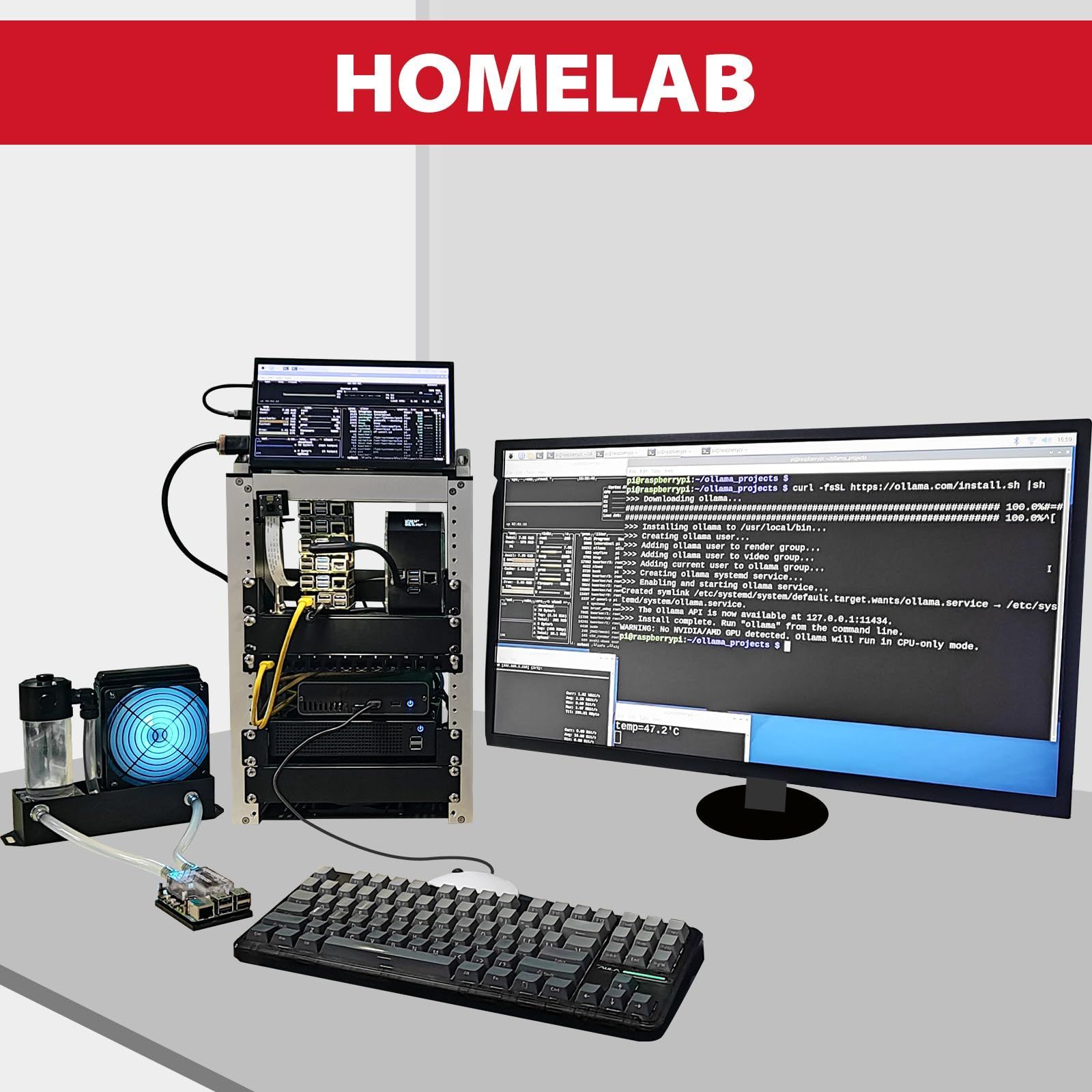 10 インチ サーバーキャビネット ネットワーク サーバー オーディオ ビデオ機器用の サーバー ラック DeskPi 8U RackMate T1 GeeekPi ラックマウント