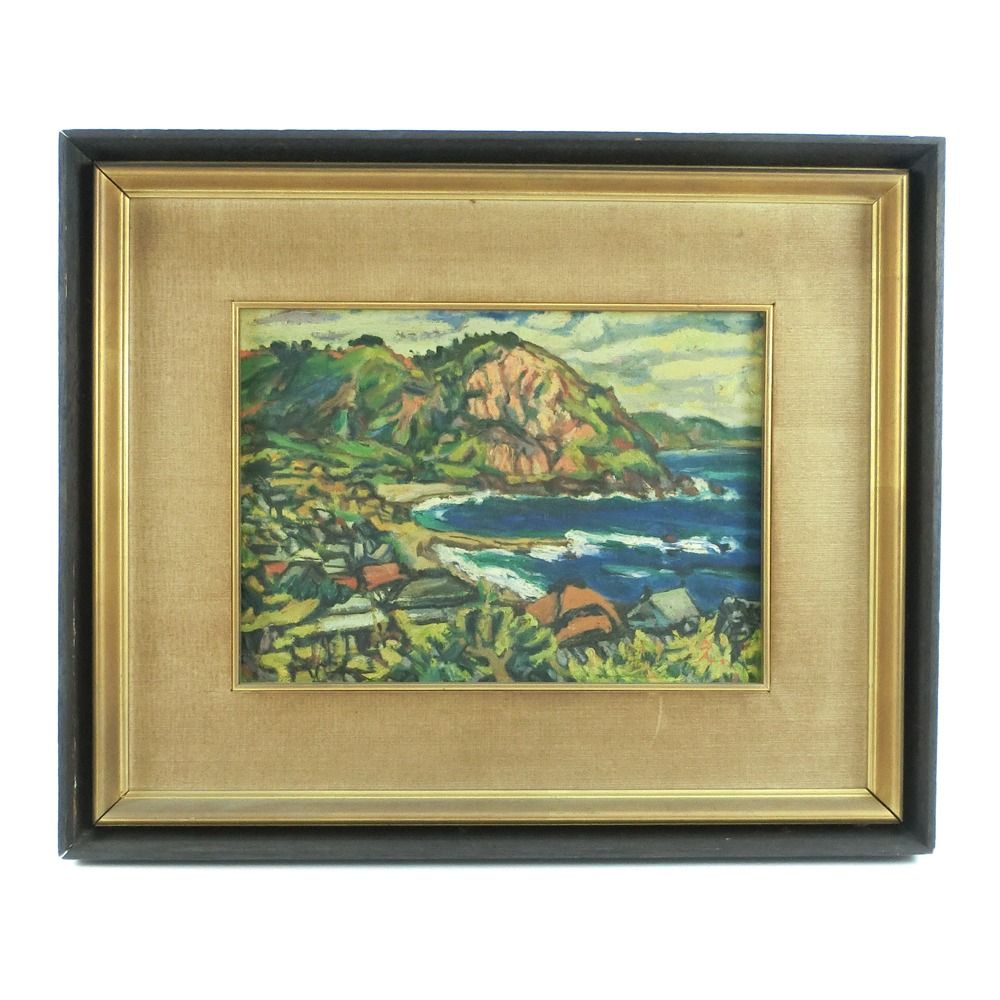 武重 元吾 『海辺の村』油彩画 _ 絵画 武重 元吾 『海辺の村』油彩画 _ 絵画 - メルカリ