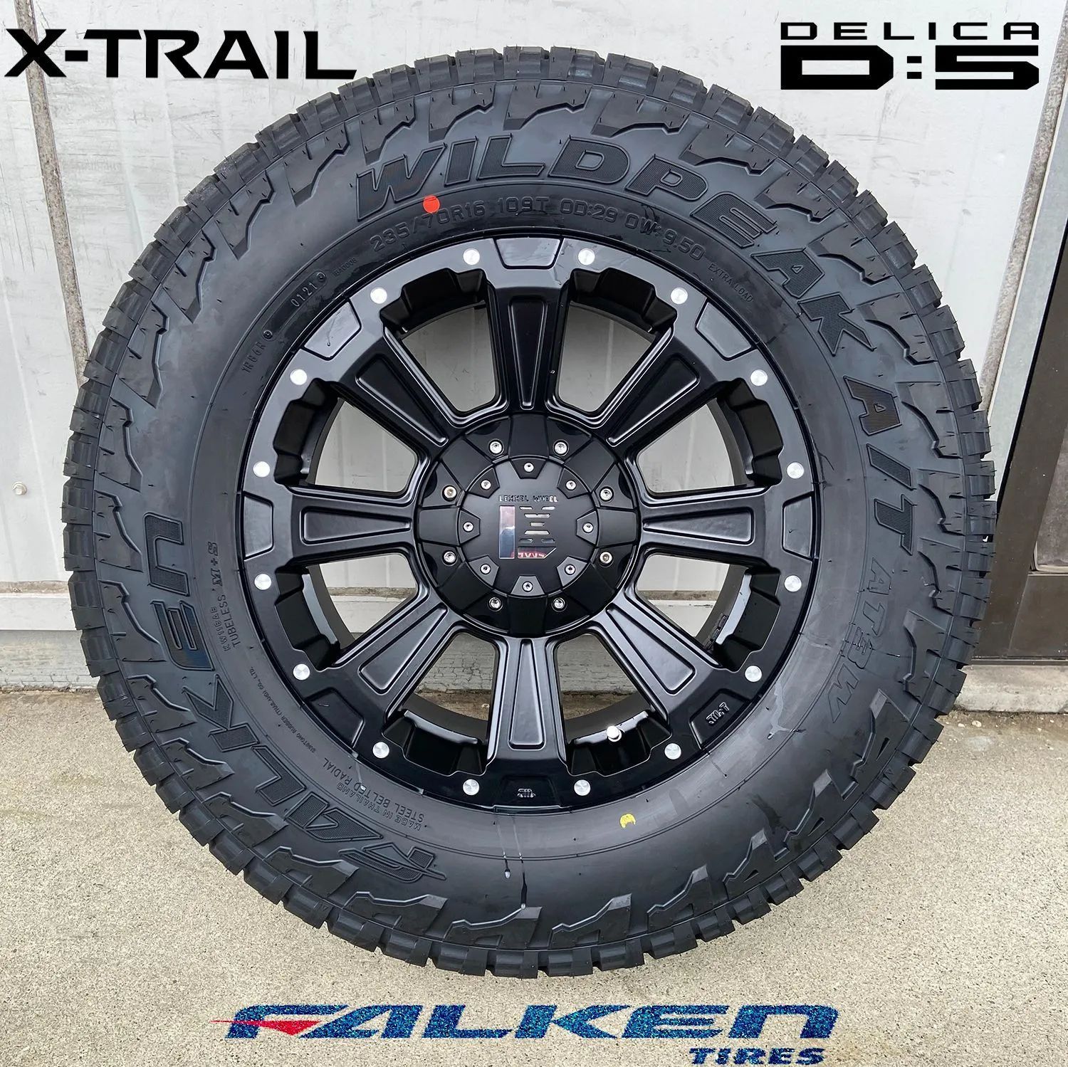 サイルン 10月発送 スタッドレス デリカD5 エクストレイル RAV4 CX5 SAILUN WSTX 225/70R16 タイヤホイールセット DeathRock 16インチ