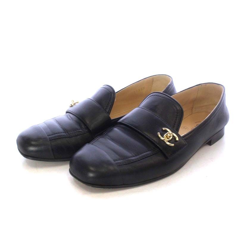 美品】CHANEL ローファーサンダル スリッポン 37C｜レディース