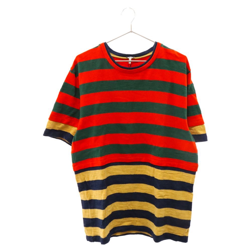 LOEWE (ロエベ) STRIPE DOUBLE LAYER T-SHIRT ストライプダブル 