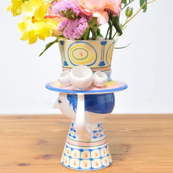 BJORN WINBLAD Lady with Hat フラワーベース グリーン フラワーベース