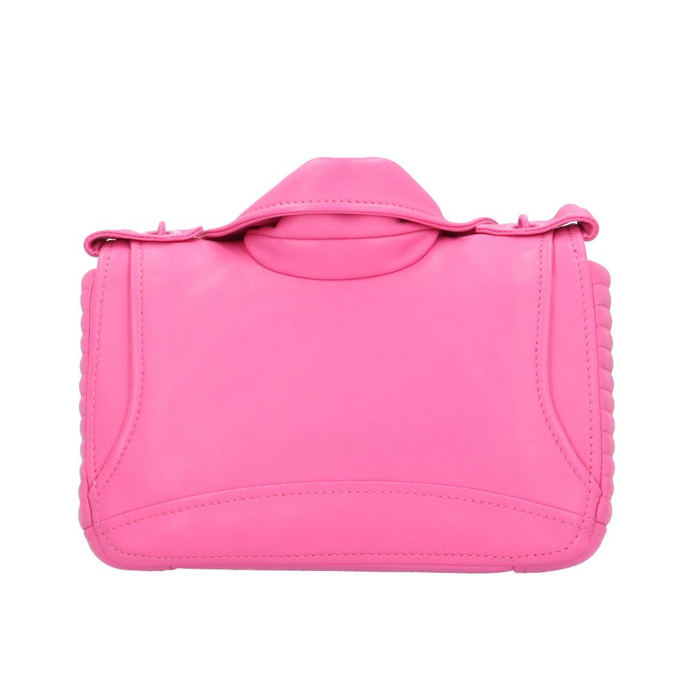 【美品】MOSCHINO ピンク スエード ハンドバッグ モスキーノ バイカー ショルダーバッグ レザー ピンク