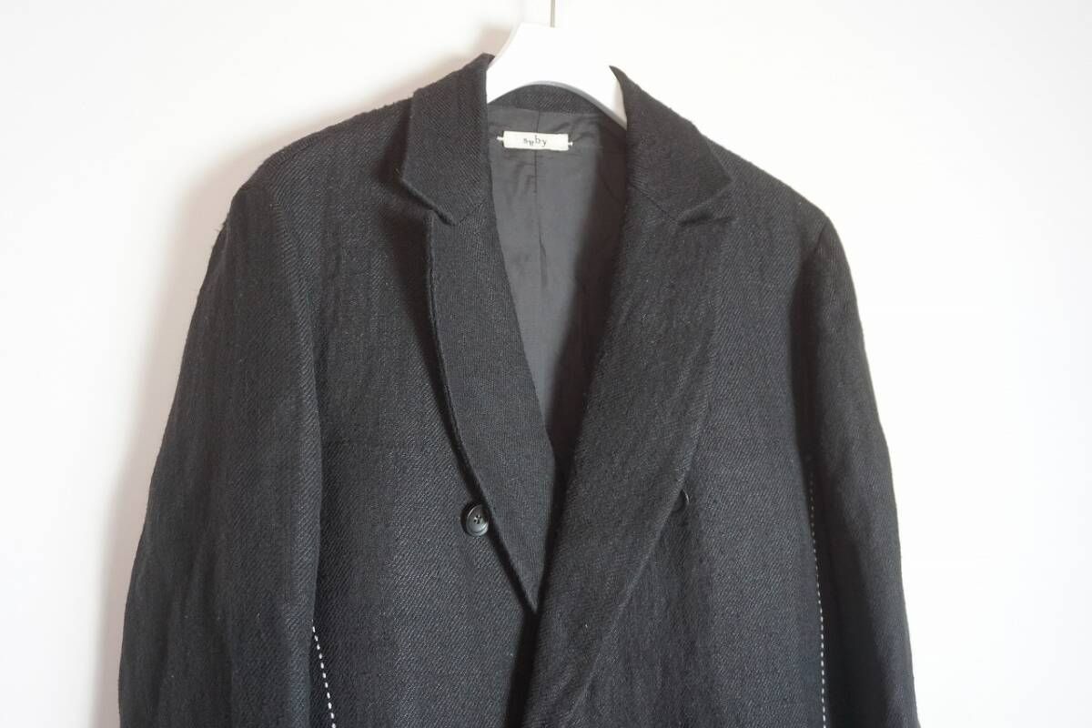 saby サバイ DOUBLE BREASTED BLAZER Wool Linen Double Gaze ウール 