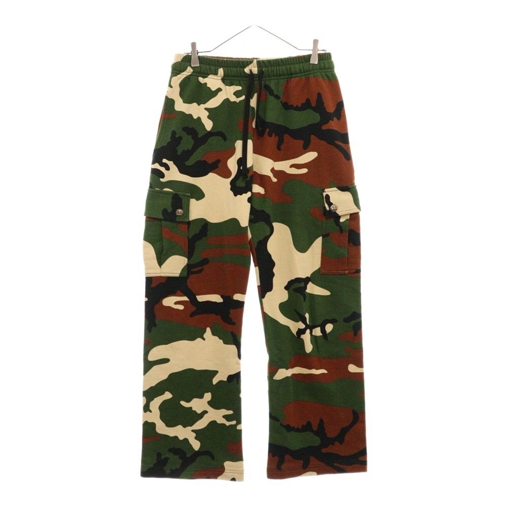 CHROME HEARTS クロムハーツ ×MATTY BOY PPO CAUTION SWTCRGPANTS マッティボーイ カモフラ柄スウェットカーゴロングパンツ トラウザー グリーン|ブラウン