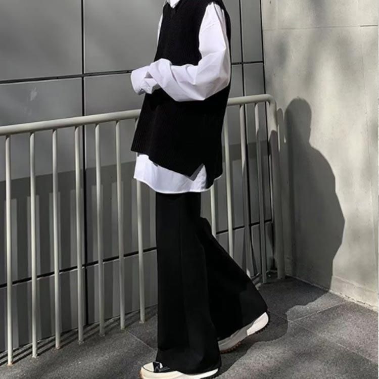 フレアパンツ メンズ スラックス センタープレス ブーツカット