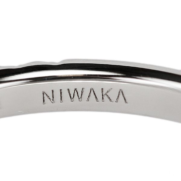 俄 ダイヤモンド リング Pt950 NIWAKA 久遠 KUON ハーフエタニティ 