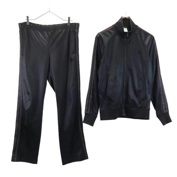 アディダス ジャージ 上下 セットアップ M ブラック系 adidas スポーツ メンズ 【中古】  【231129】