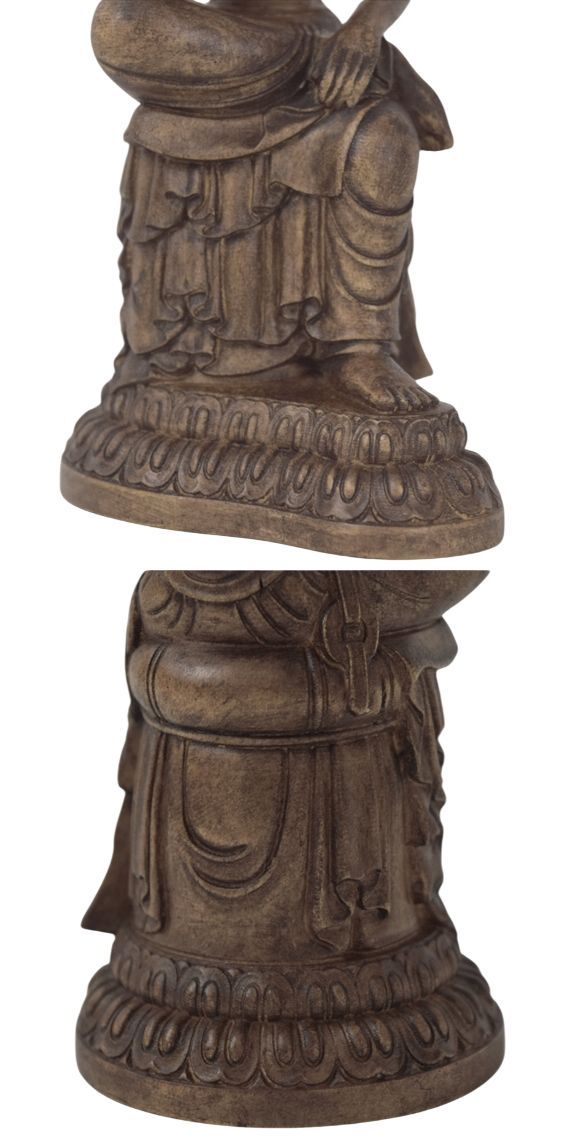 弥勒菩薩 木彫り 仏像 フィギュア 弥勒菩薩像 座像 仏教美術