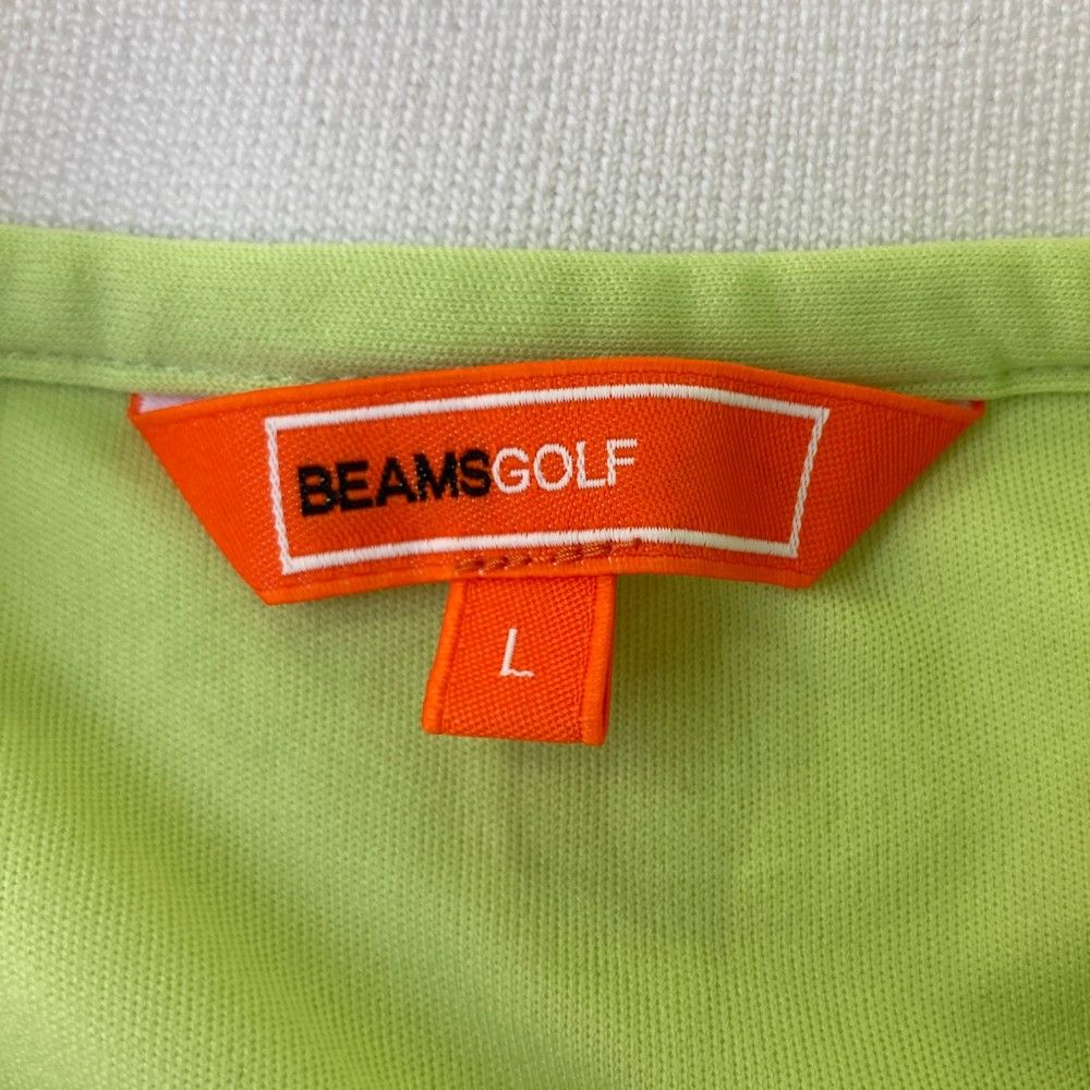 サイズ：L BEAMS GOLF ビームスゴルフ 2024年 半袖襟付きTシャツ  ホワイト系 [240101468235] ゴルフウェア メンズ ストスト サイズ：L BEAMS GOLF ビームスゴルフ 2024年 半袖襟付きTシャツ