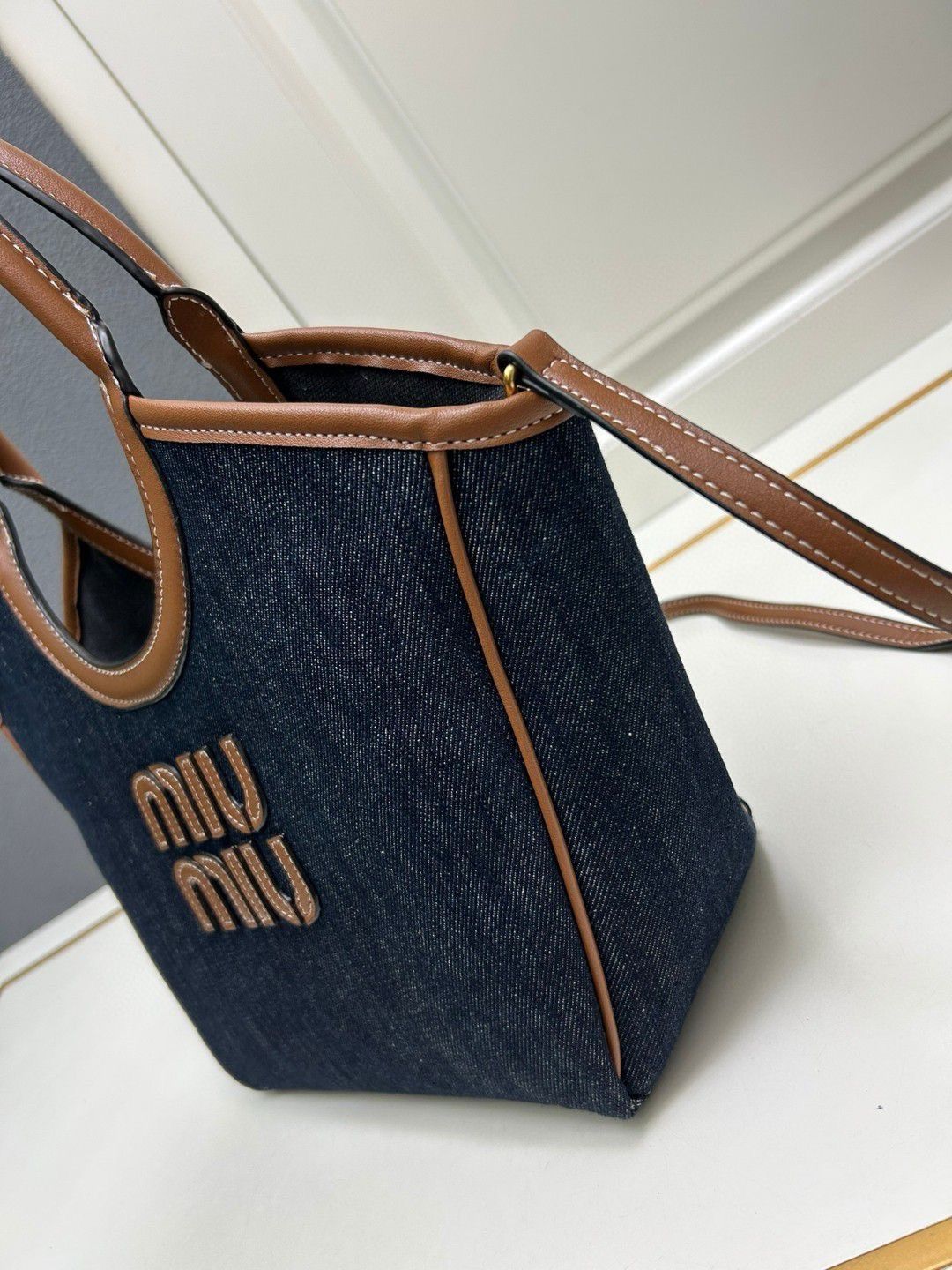 MIU MIU ivy Tote Bag ミュウミュウ　デニム　トートバッグ