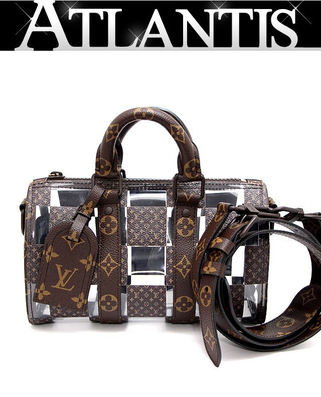 未使用 ヴィトン キーポル・バンドリエール 25 モノグラム・チェス